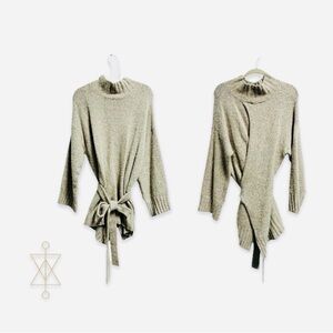 Something Navy - Made in Italy XXL Women’s Wrap Long Sweater